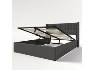 Lit coffre 160x200 cm   Fay Lum coloris gris