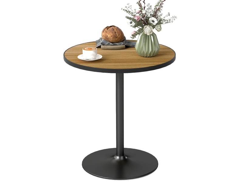 Table de salle à manger ronde avec base stable et patins antidérapants pour cuisine et salon, ø70 × 76 cm - Conforama A