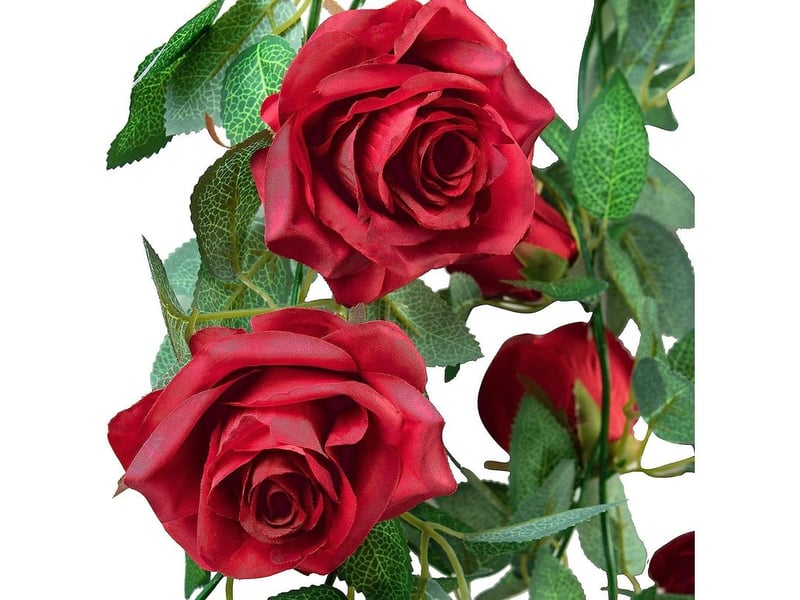  Pices 2.3mguirlande de roses artificielles artificielle rose vigne guirlande fleurs artificielles, soie fleur guirlandepour les arches ftes dco  - Conforama D