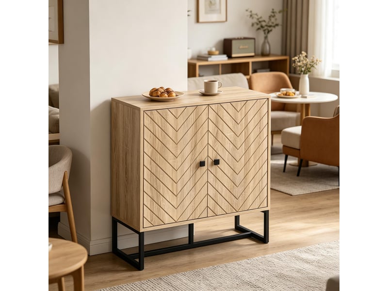  Armoire rangement modèle timeless, meuble entrée chambre salle à manger cuisine 1 pièce  - Conforama E