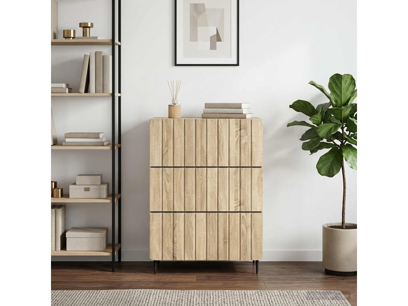 Armoire de rangement bureau, armoire à tiroirs 66 x 34,5 x 92 cm bois d'ingénierie shl4184  - Conforama B