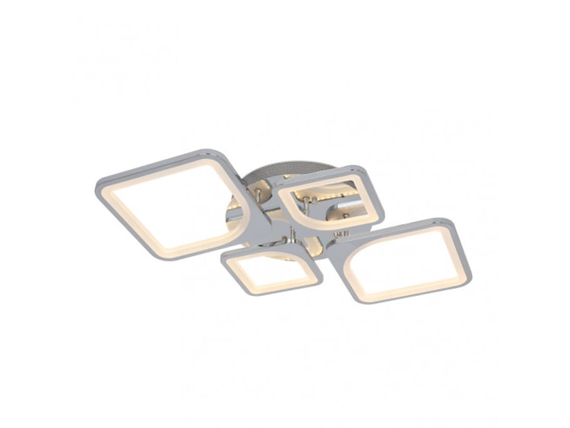  Fabrilamp elara, plafonnier, moderne, led, 86 w, 11610 lm, 3000-4000-6500 k, chromé, 9 x 76 x 46 cm 172684020 - Conforama E