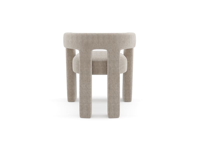  Fauteuil de salle à manger en tissu tramé beige celia CELIATTBG - Conforama D