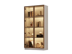 Vitrine coloris blanc 3 étagère(s) Fay Lum - 80 cmx160 cm