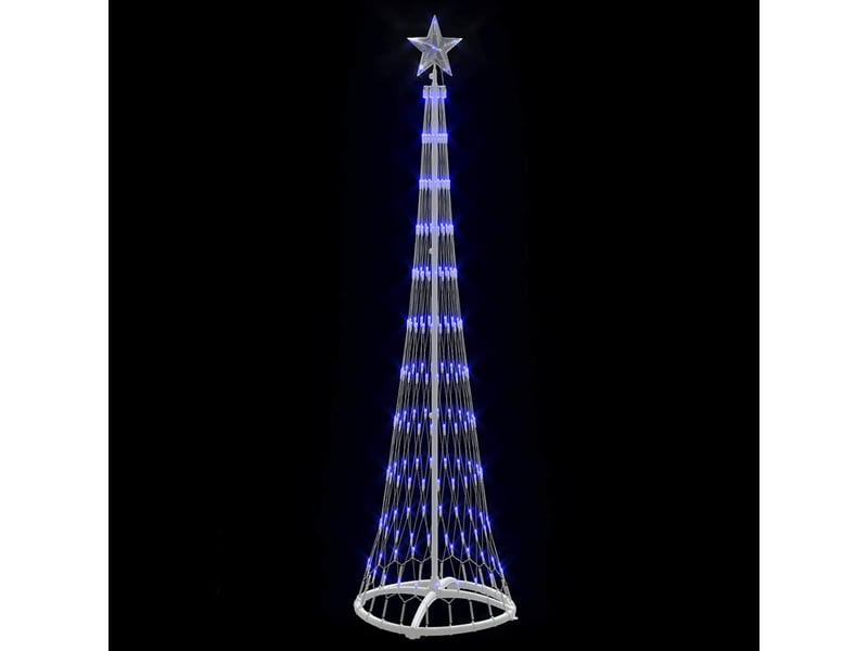  Arbre de noël, sapin de noël led bleu 51 x 51 x 190 cm métal  - Conforama D