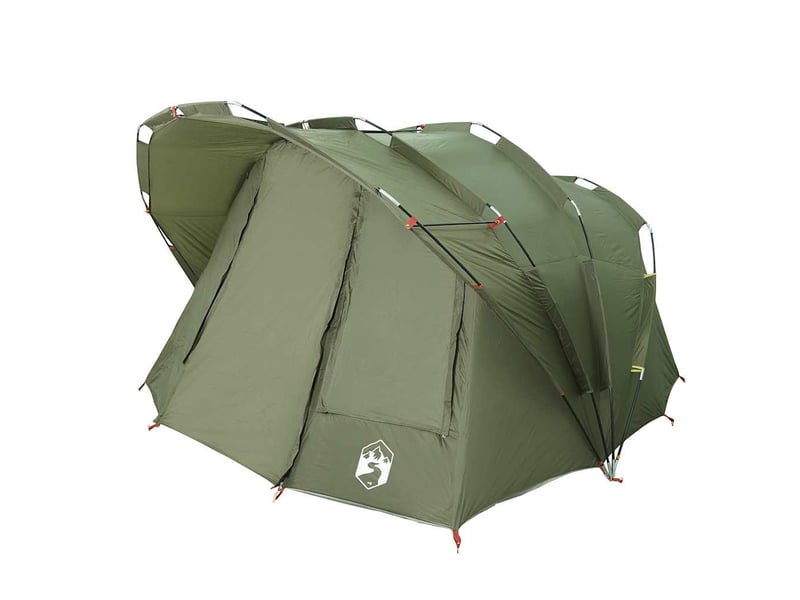 Tente de pêche, tente de camping 5 personnes vert olive imperméable shl48429 - Conforama E
