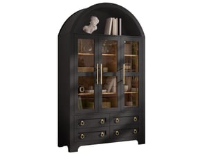 Buffet 3 porte(s) 4 tiroir(s) <strong>MODENUIT </strong> <strong></strong> - 110 cm coloris noir