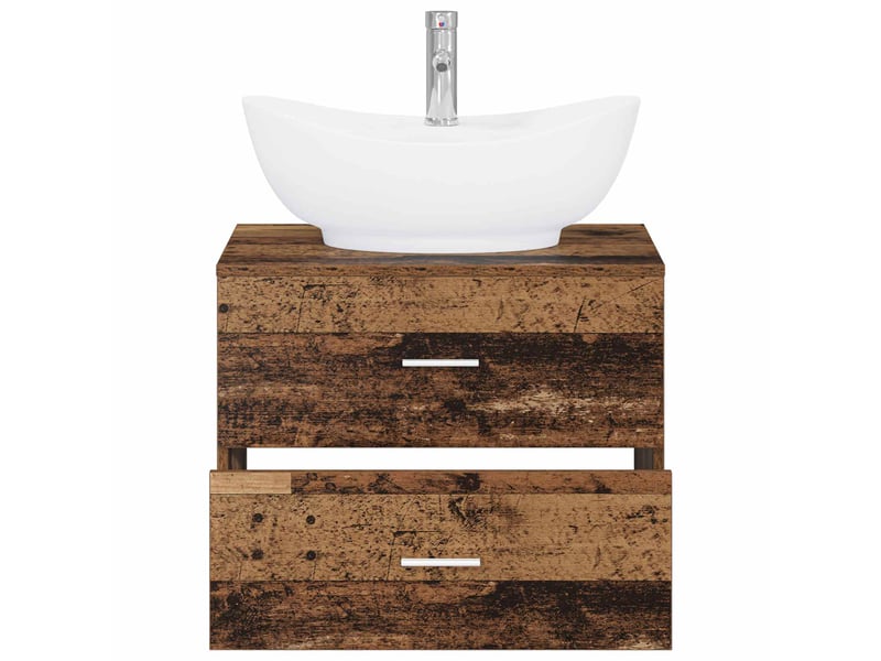 Ensemble de mobilier de salle de bain bois ancien cf64609 - Conforama C