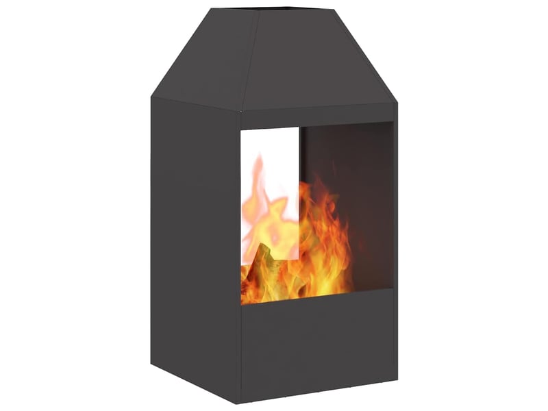  Brasero exterieur, foyer camping noir 50x50x100 cm acier patiné shl55496  - Conforama C