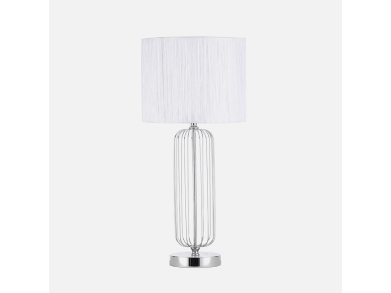  Lampe à poser fabrilamp mansonia e27 coloris chromé 66 x 30 x 30 cm 138071020 - Conforama C