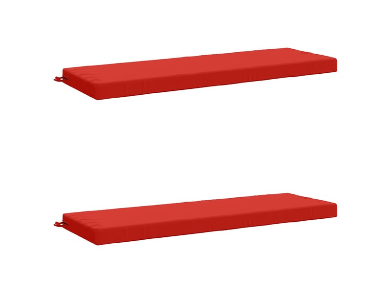 Lot de 2 coussins de banc, coussins d'assise soest 100 % polyester rouge cf57417 - Conforama A
