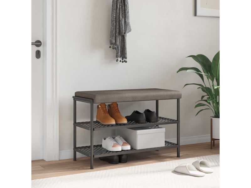  Coussin de banc, coussin d'assise, coussin de canapé simili cuir gris profondeur 35 cm cf52915  - Conforama B