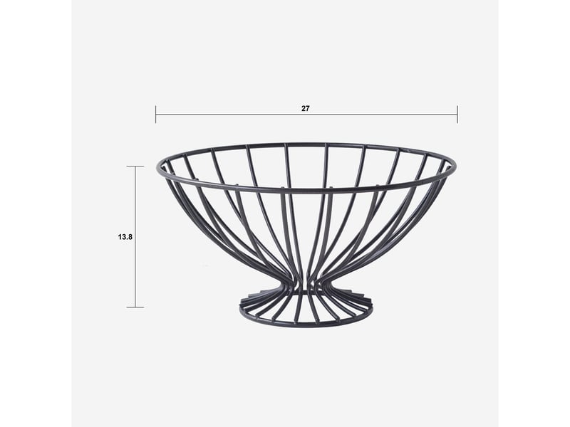 Corbeille à fruits en métal au design moderne lois - Conforama D