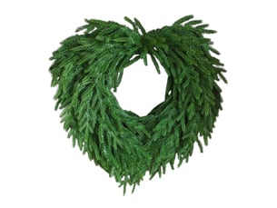 Couronne de noël en pin de norfolk 50cm – artificielle, toucher réaliste, pour porte, mur et fenêtre, intérieurextérieur