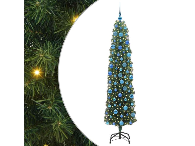  Sapin de noël artificiel, arbre de noël vert 180 cm pvc et acier et plastique shl2271  - Conforama A