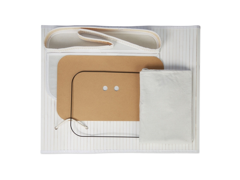  Panier à linge pratique avec couvercle 63 x 55 x 35 cm 2 compartiments aérés en bambou naturel 13_0006480  - Conforama C