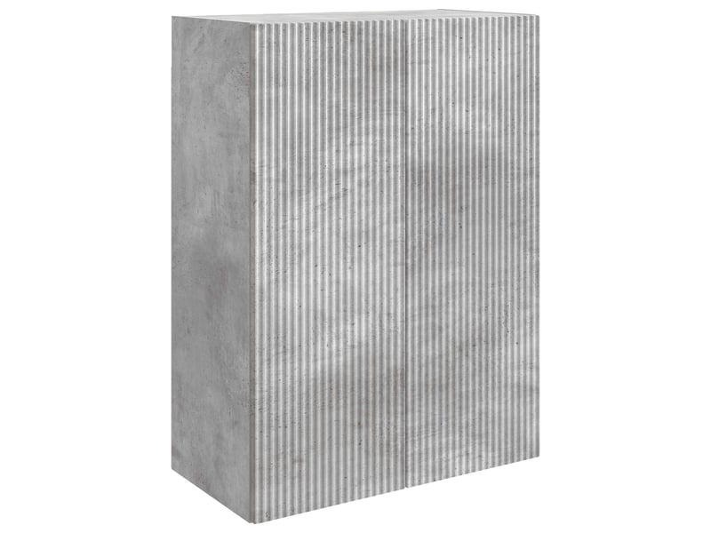  Armoire murale salon 66x34,5x90cm bois d'ingénierie gris béton shl2972  - Conforama A