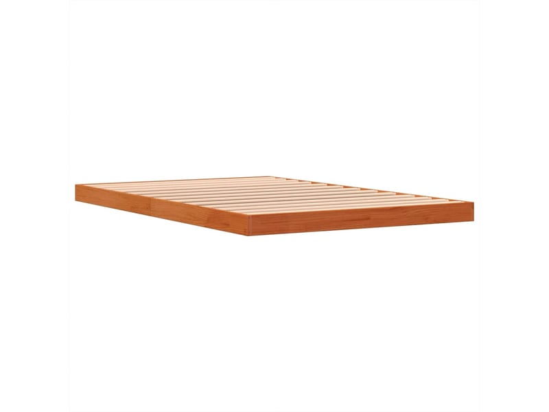 Lit double- lit adulte -  cadre de lit sans matelas  marron 120x190cm bois pin massif  - Conforama C