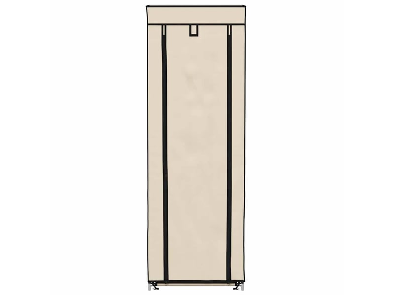  Meuble à chaussure | armoire à chaussures avec housse crème 57x29x162 cm tissu  - Conforama D