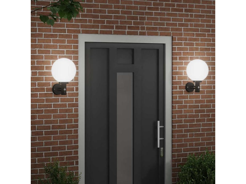  2 pièces applique murale extérieure noir 28x25x38 cm shl52277  - Conforama C