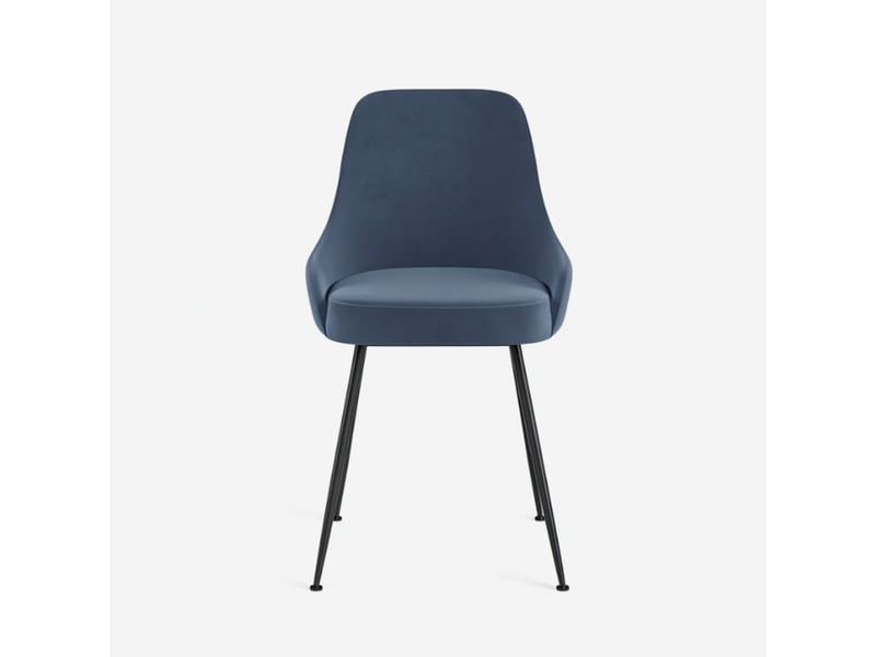  Chaise rembourrée en microfibre avec pieds en métal andromeda  - Conforama C