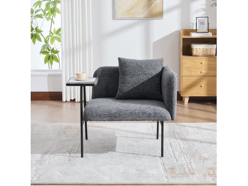  Fauteuil d'appoint avec table intégrée et rangements evryae  - Conforama B
