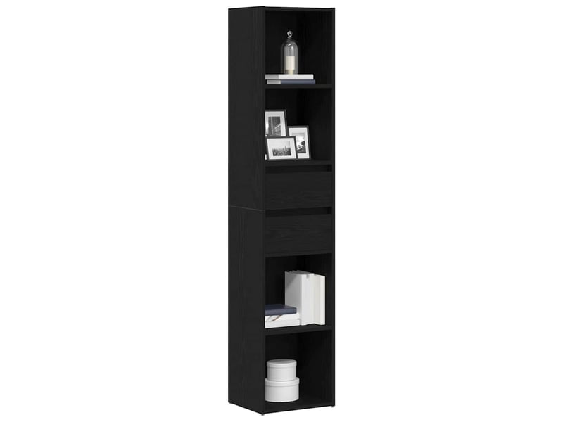 Bibliothèque 4 niveaux, armoire à livres 36 x 30 x 171 cm bois d'ingénierie - Conforama C