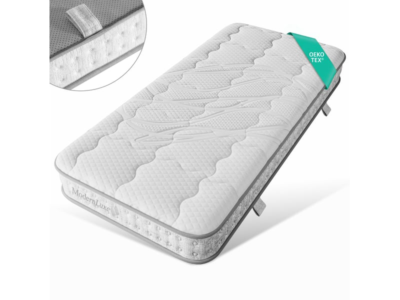 Matelas à ressorts ensachés tcqpz 90 x 190 cm 7 zones h3 15 cm mousse froide blanc - Conforama B