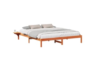 Lit 2 places 200x200 cm    coloris marron
