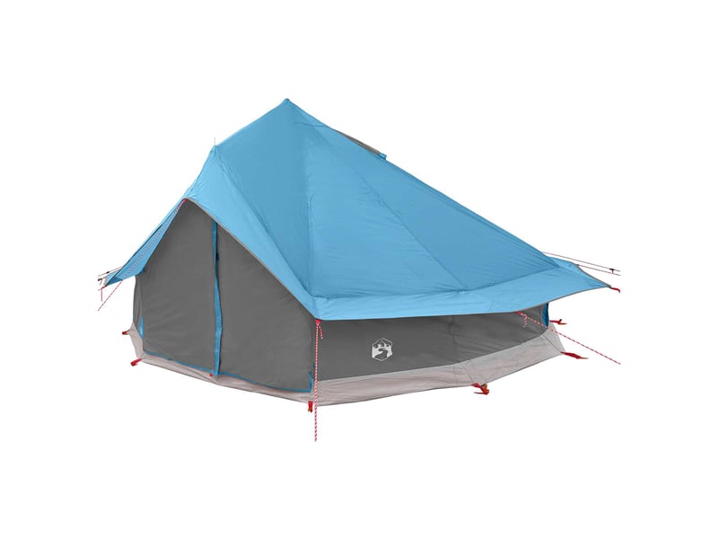 Tente tipi, tente de camping 18 personne bleu polyester et acier - Conforama C