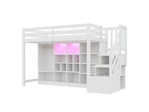 Lit simple 90x200 cm PHOEBE CAT   coloris blanc