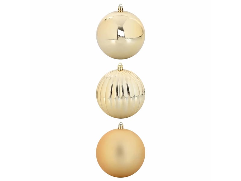  Ensemble de boules de noël xxl 3 pcs doré ø 25 cm plastique  - Conforama A