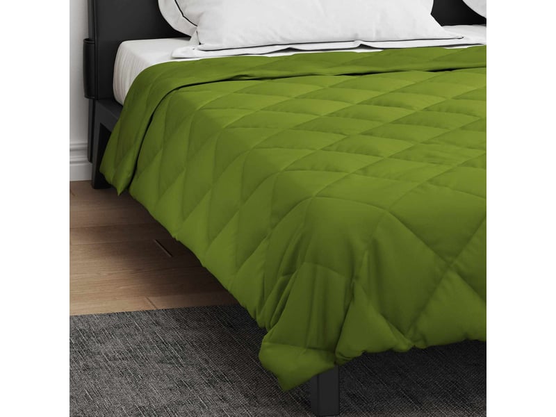  Duvet - couette d'été simple 240 x 260 cm été 200 gsm vert  - Conforama D