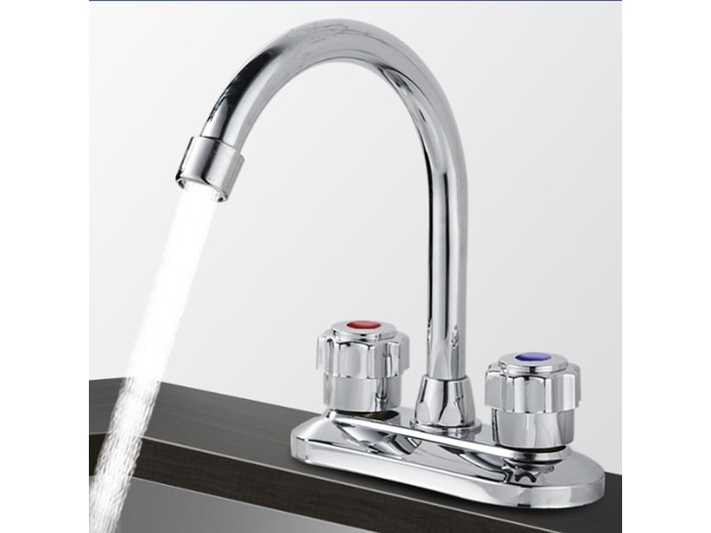  Robinet de lavabo de salle de bain, 2 poignées robinet de cuisine chaud et froid, robinet d'eau de lavabo, robinet d'évier pour salle de bain  - Conforama C