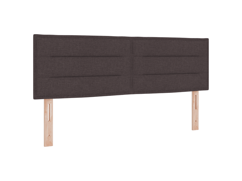 Tête de lit ; panneau de tête pour lit design lignes marron foncé 140 cm tissu  - Conforama B
