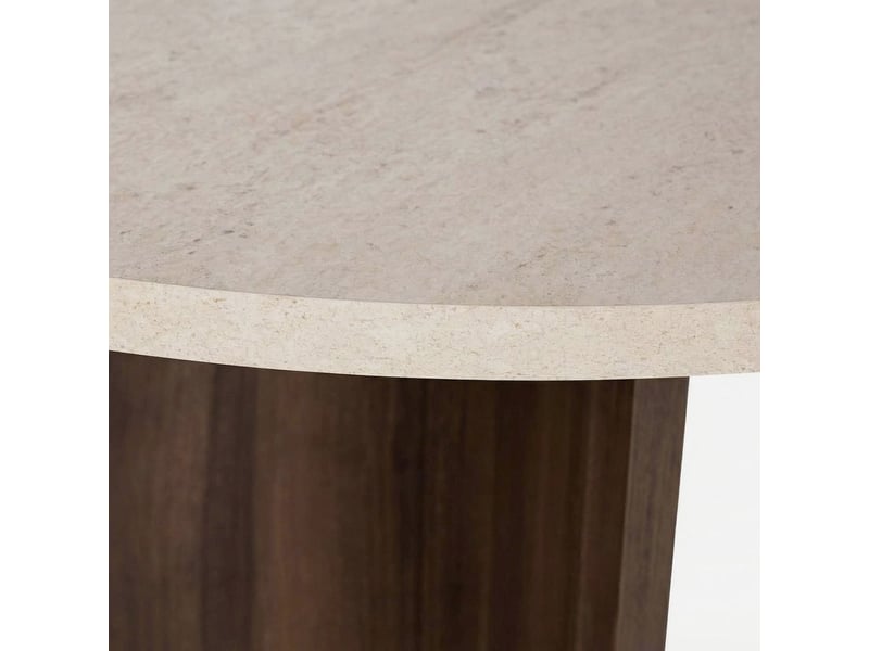 Table à manger ronde effet marbre virella  - Conforama D