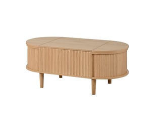Table basse, pieds bois massif table basse salon, plateau relevable, rangement intégré