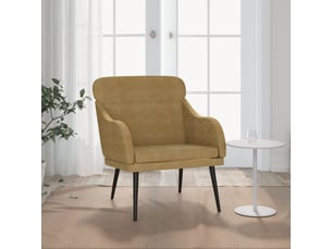 Fauteuil relax, fauteuil marron 63x76x80 cm velours