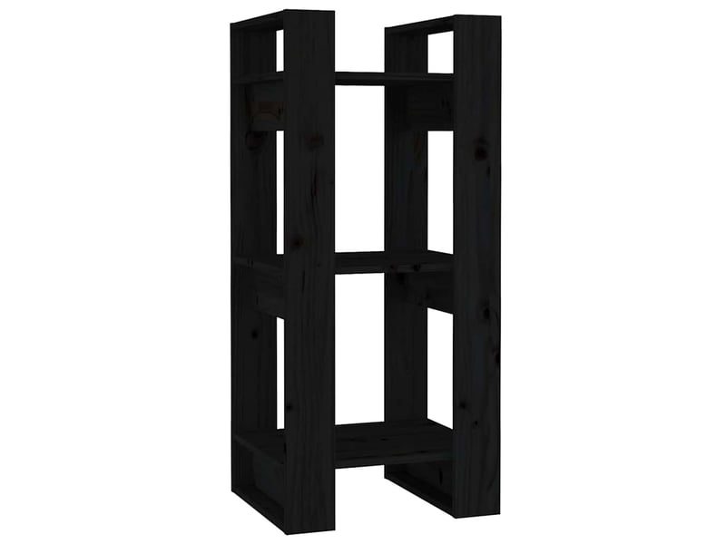  Bibliothèque, séparateur de pièce noir 41x35x91 cm pin solide  - Conforama A