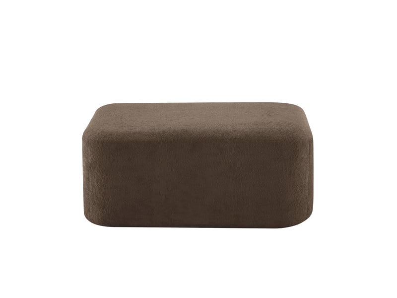  Pouf 96x69x45 cm modulable velours marron  - Conforama A