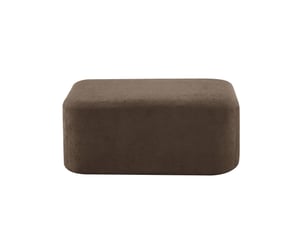 Pouf 96x69x45 cm modulable velours marron