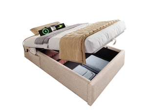 Lit coffre 90x200 cm WISHDOR coloris naturel