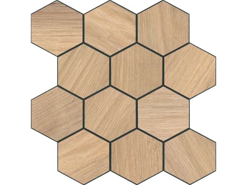  Crédence adhésive murale 3d  - effet carrelage hexagonal 4 pièces 25x25 cm  - Conforama A