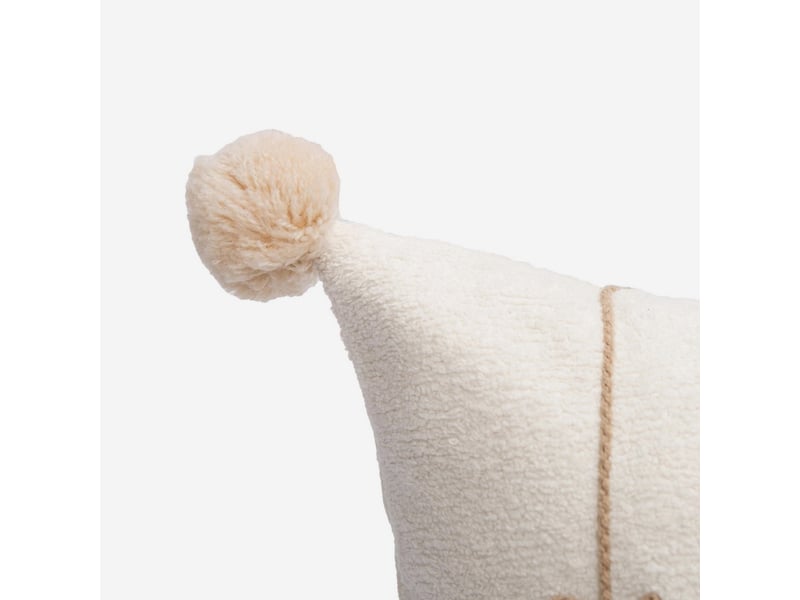  Coussin décoratif brodé déhoussable sylwen - blanc  - Conforama D