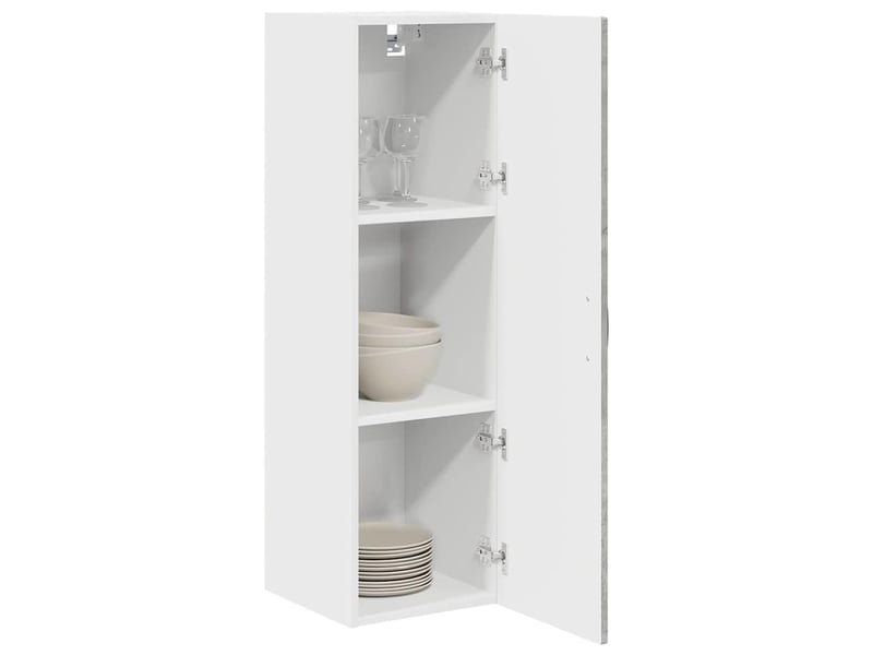 Meuble mural de cuisine, armoire de cuisine gris béton 30x31x100cm shl7938 - Conforama C