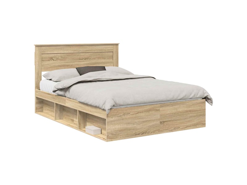  Lit double- lit adulte -  cadre de lit sonoma 160 x 200 cm bois de pin massif  - Conforama A