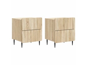 Table de chevet - cabinet de chevet - table de nuit 2 pièces chêne sonoma 43 x 34,5 x 49,5 cm
