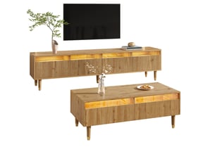 Meuble tv coloris naturel  <strong>VVBV</strong>  <strong></strong>