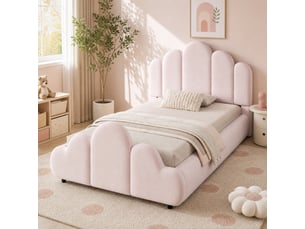 Lit simple 90x200 cm <strong>HAUSS SPOLE</strong>  <strong></strong> coloris rose