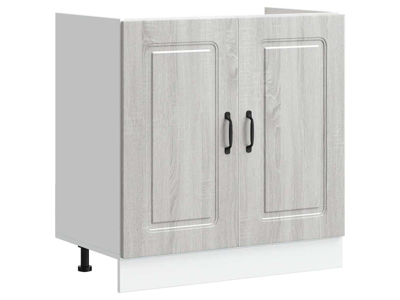 Meuble de rangement, armoire de cuisine kalmar gris sonoma 80x46x81,5cm - Conforama D